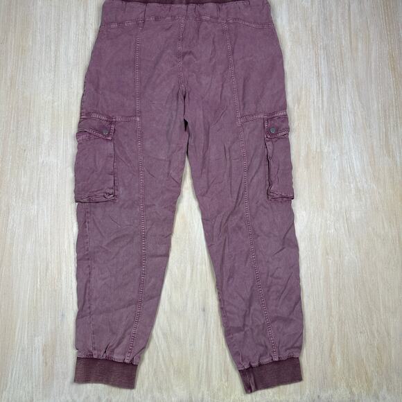 Anthropologie Mauve Cargo Pull On Urban Explorer Casual Jogger Pants Medium TALL - Picture 9 of 15